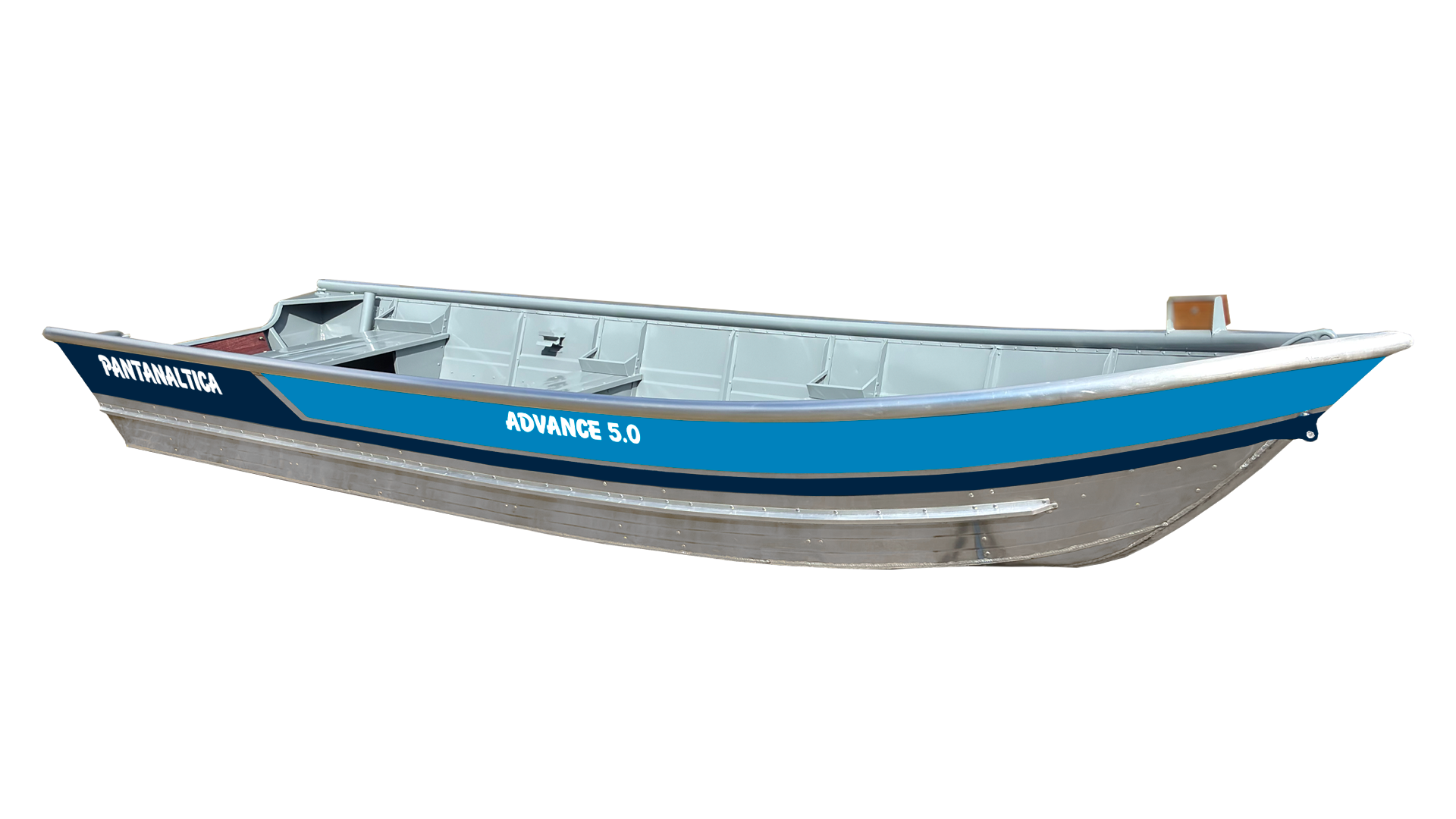 Pantanaltica – Faixa Azul claro + azul escuro / Interior Cinza médio